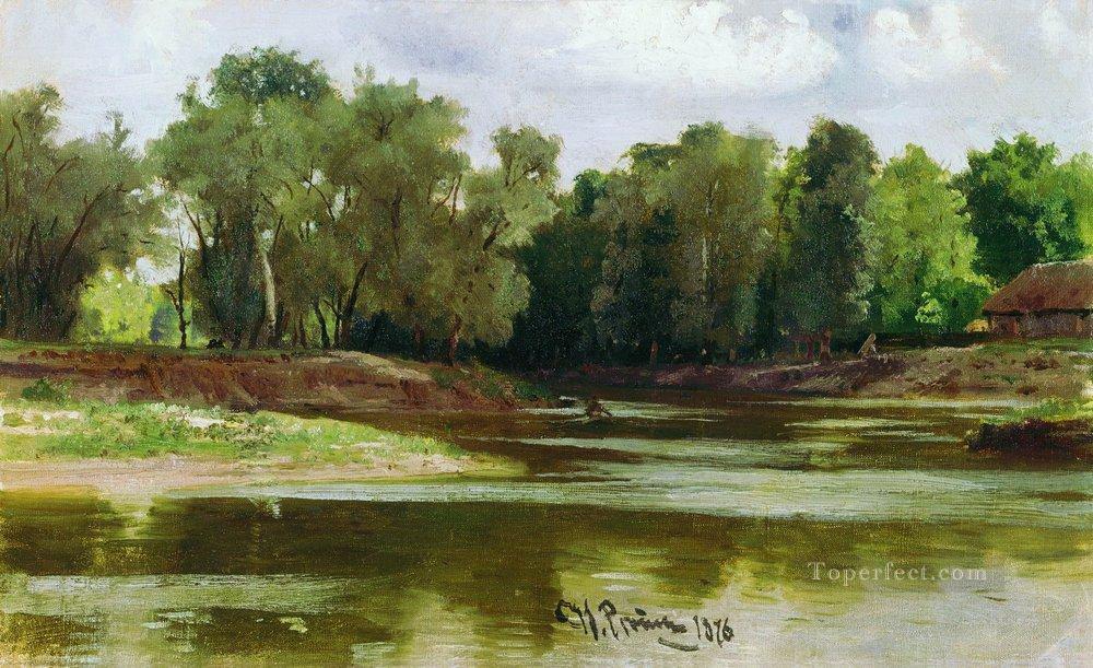 river bank 1876 Ilya Repin Oil Paintings